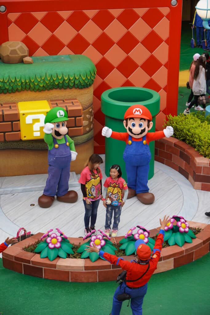 Una sesión de fotos con Mario y Luigi